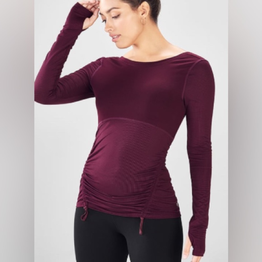 Fabletics Cashel Scoop Back Long-Sleeve Top | Small
